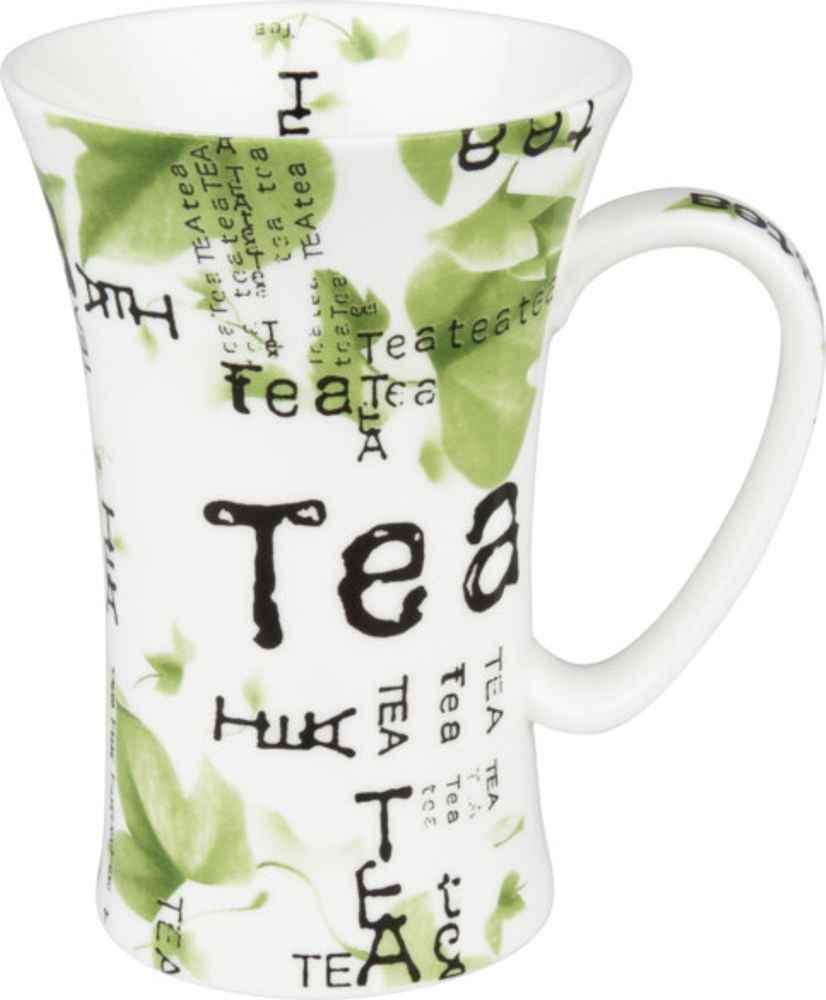 Mug Géant Thé 'Tea Collage' 630ml En Porcelaine De Könitz - Vert Motif
